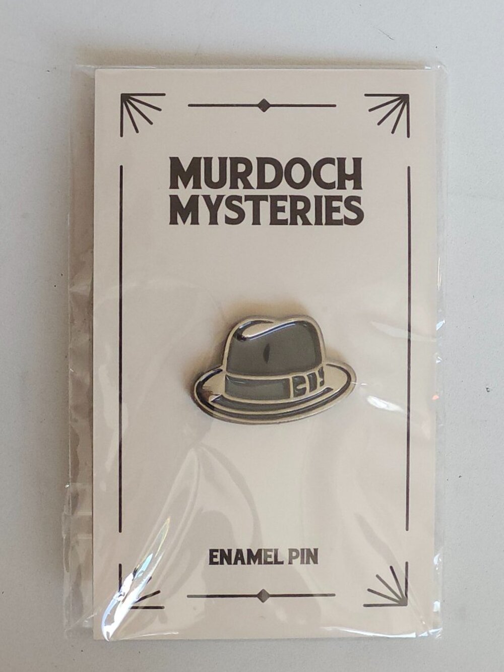 CBC'S MURDOCH MYSTERIES HAT Enamel Pin Yannick Bisson Homburg Hat